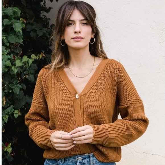 Tradlands Sweaters - Shelter Cotton Cardigan - Sienna